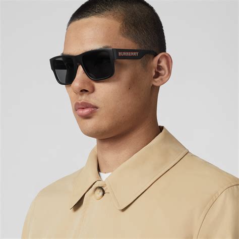 burberry logo detail square frame sunglasses